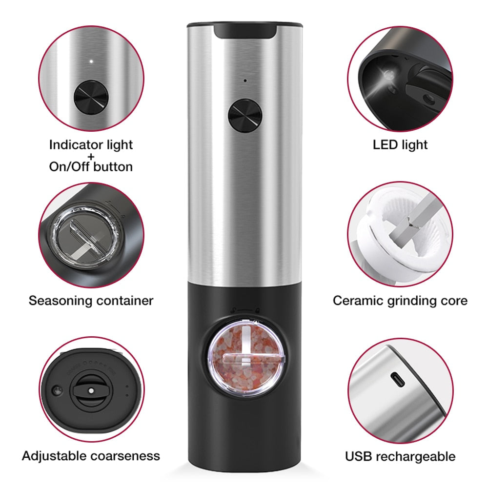 Rechargeable Salt And Pepper Grinder